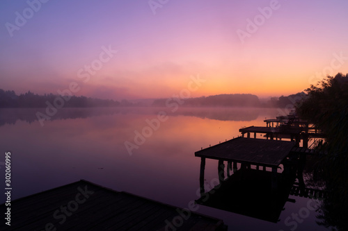 Pier on Jenoi pond near Diosjeno, Northern Hungary © Richard Semik
