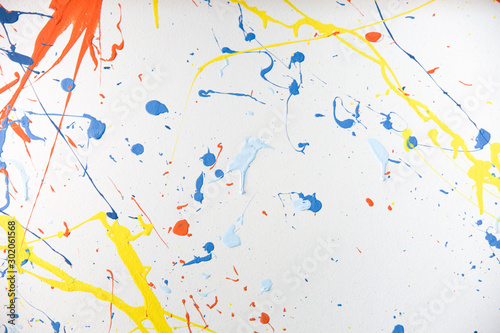 Fototapeta Naklejka Na Ścianę i Meble -  texture of multi-colored paint splashes on white background