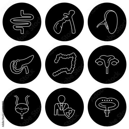 Set Of 9 Universal Icons For Mobile Application and websites