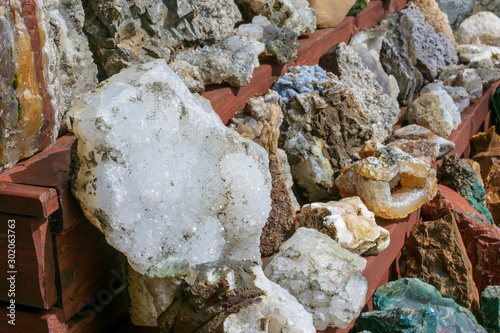 Local stones and minerals in Iceland photo