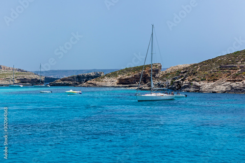 Pure crystal water of Blue Lagoon on Malta