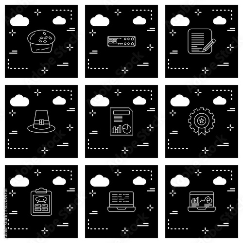 9 User interface Icon set for web and mobile applications