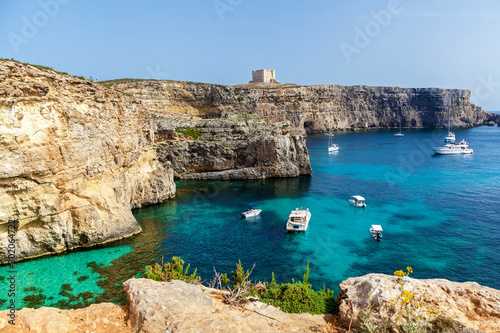 Pure crystal water of Blue Lagoon on Malta