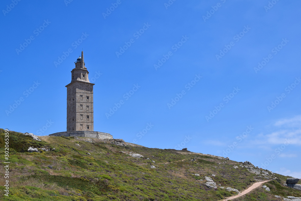 Hercules tower, A corunna.Tower of Hercules, is the oldest Roman lighthouse working.The Tower of Hercules is a World Heritage declared by UNESCO in 2009