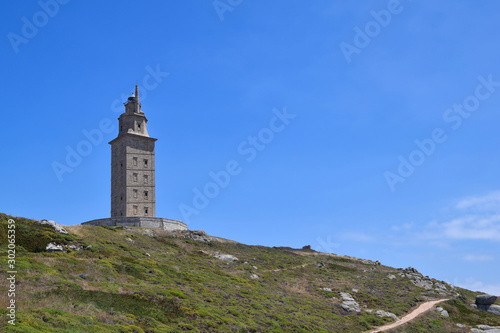 Hercules tower, A corunna.Tower of Hercules, is the oldest Roman lighthouse working.The Tower of Hercules is a World Heritage declared by UNESCO in 2009 © Chris DoAl