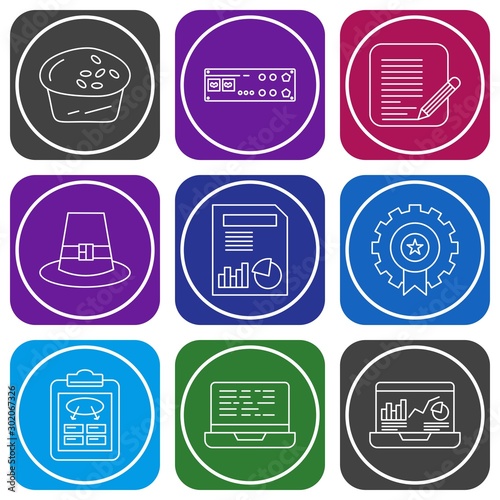9 User interface Icon set for web and mobile applications