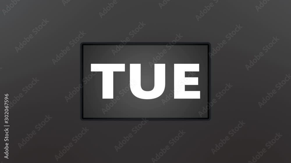 Flip calendar flipping quickly through the day of the week Flip calendar flipping quickly through the day of the week