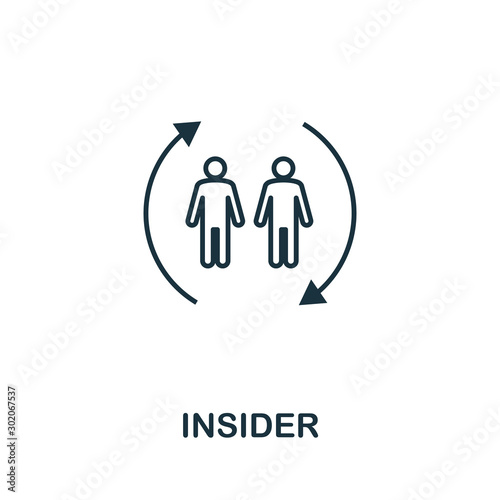 Insider icon outline style. Thin line creative Insider icon for logo, graphic design and more