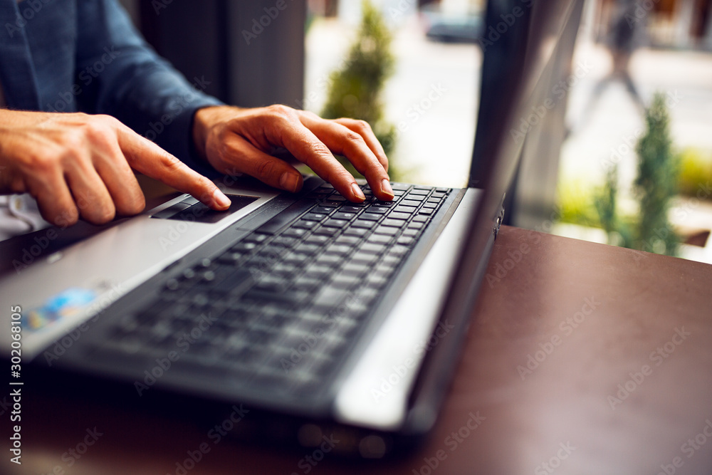 Business Person Typing On Laptop Keyboard Business Person Typing On Laptop Keyboard