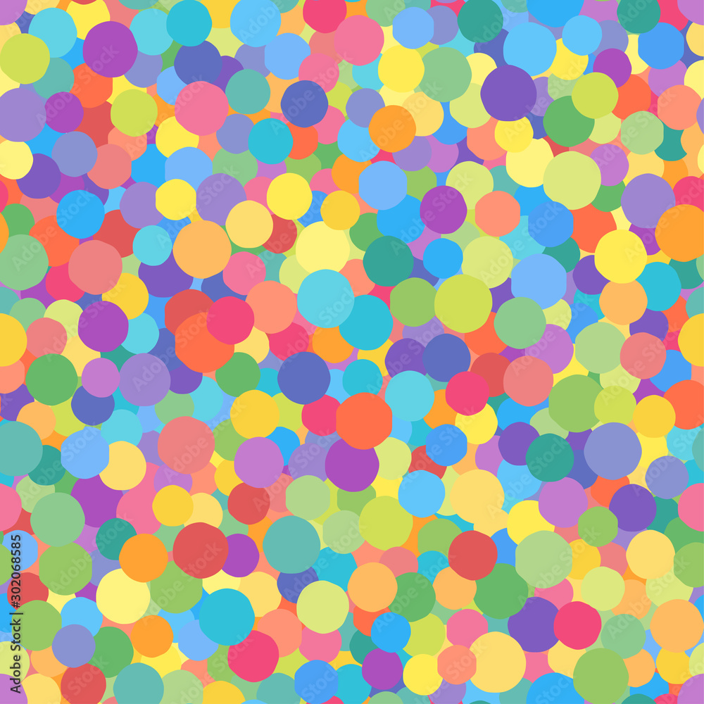 Seamless mottled circle print. Vector multi colored illustration. Original abstract pattern. EPS10.