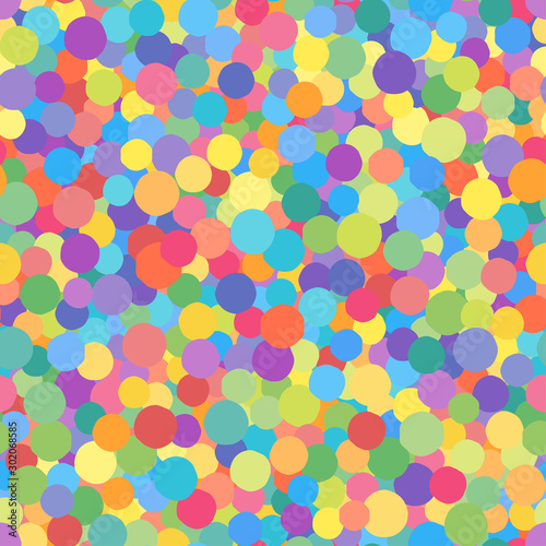 Seamless mottled circle print. Vector multi colored illustration. Original abstract pattern. EPS10. © greeNovice