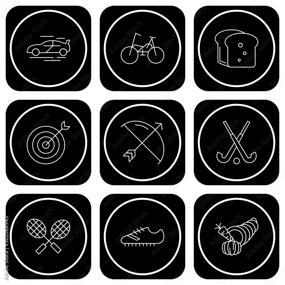 Set Of 9 Universal Icons For Mobile Application and websites