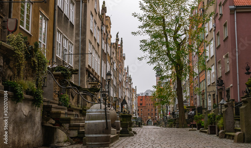 Architecture of Mary`s Street (Mariacka) in Gdansk is one of the most notable tourist attractions in Gdansk. November.