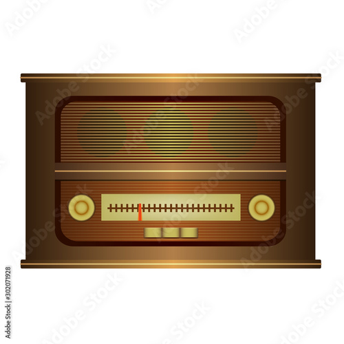 old analog desktop tube radio