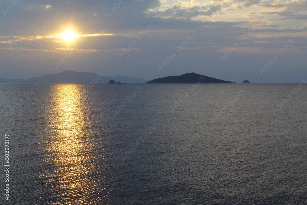 Seaside town of Bodrum and spectacular sunsets. Mugla, Turkey Seaside town of Bodrum and spectacular sunsets. Mugla, Turkey