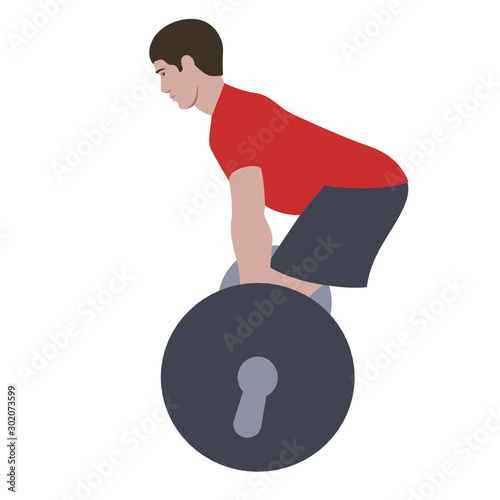 CrossFit workout training for open games championship. Sport man training heavy barbell deadlift exercise in the gym for healthy beautiful body shape motivation.