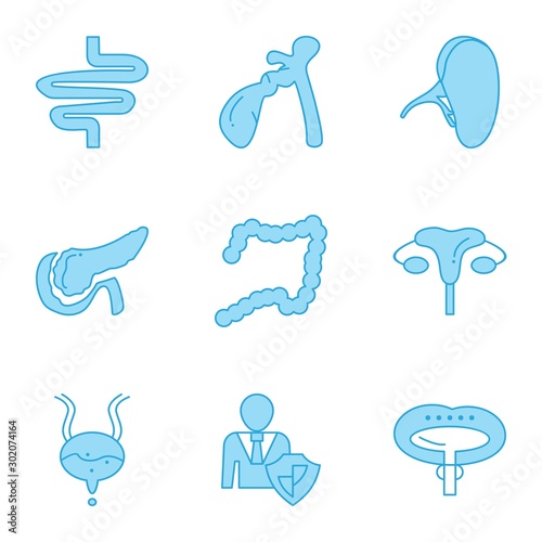 Set Of 9 Universal Icons For Mobile Application and websites