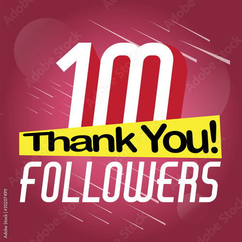 Thank you for reaching one million followers poster - Vector illustration