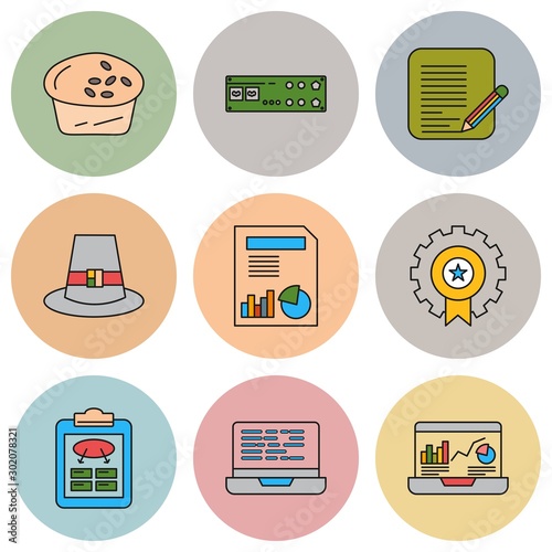 9 User interface Icon set for web and mobile applications
