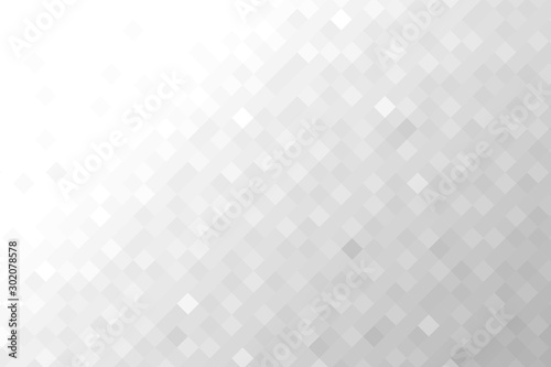 White gray squares tile background. Mosaic geometric pattern.