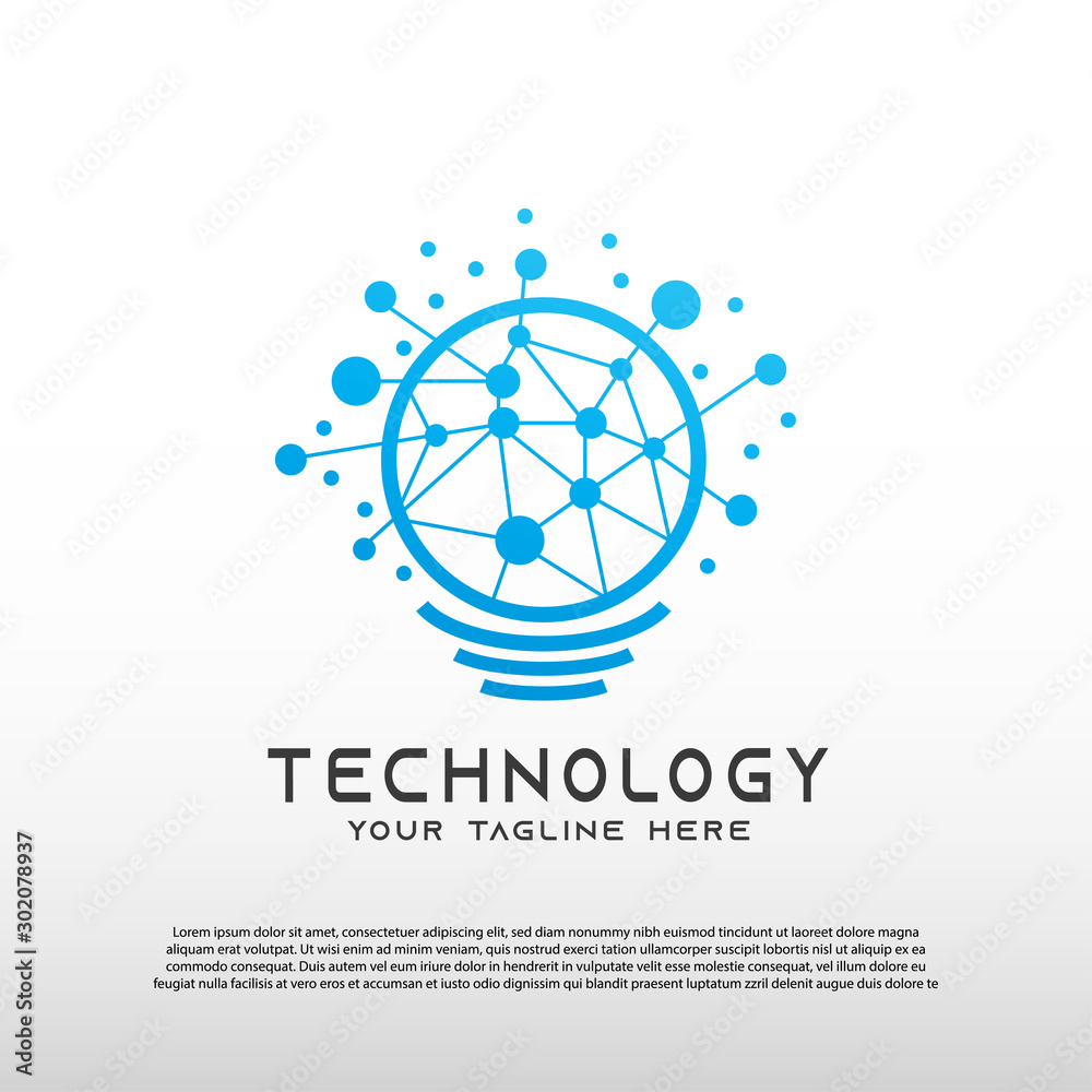future technology icon with concept of light bulb or brainstorming ideas - blue color future technology icon with concept of light bulb or brainstorming ideas - blue color