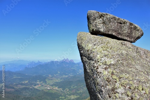 caledonia peak and three peaks in the background - Pico do Caledônia