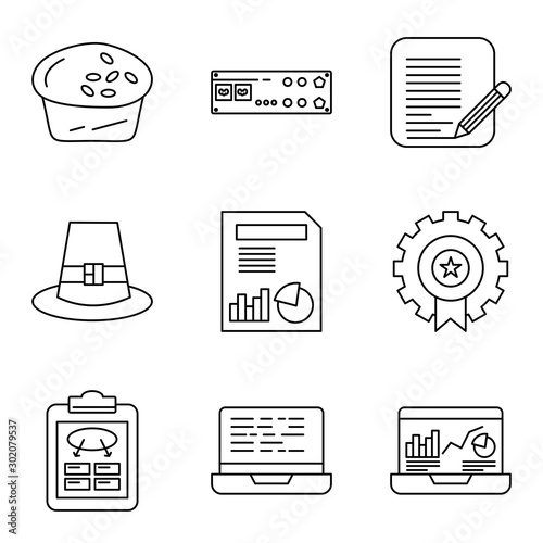 9 User interface Icon set for web and mobile applications