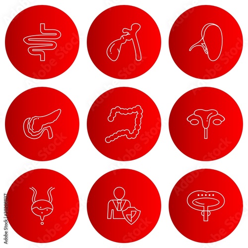 Set Of 9 Universal Icons For Mobile Application and websites