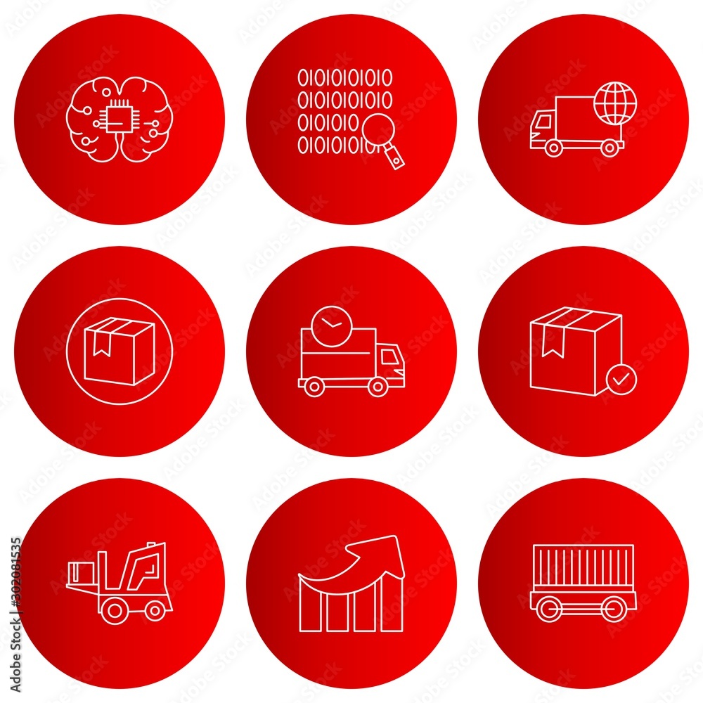 Fototapeta premium 9 Universal Icons Sheet