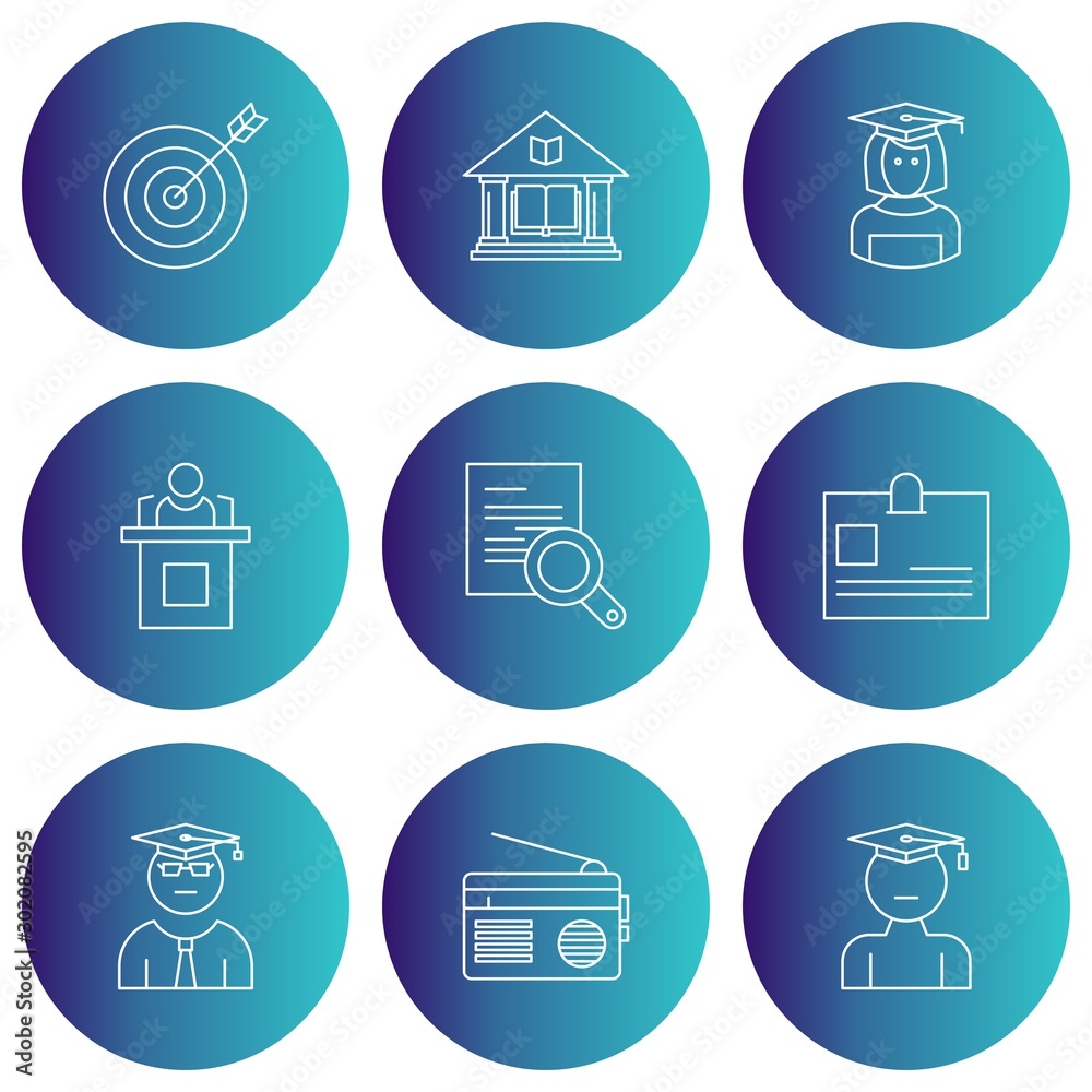Set Of Universal 9 Icons Set Of Universal 9 Icons