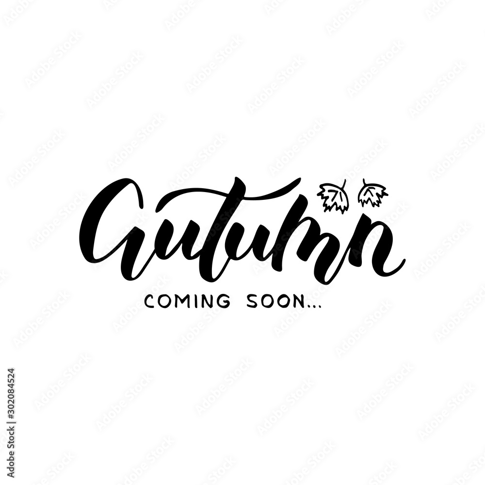 Autumn coming soon lettering Autumn coming soon lettering