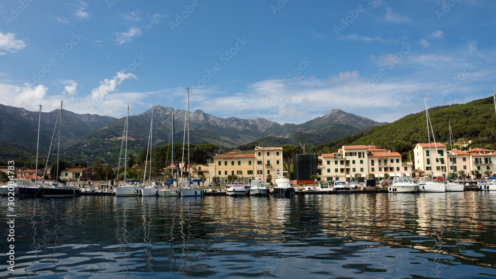 Yachts in italian bay