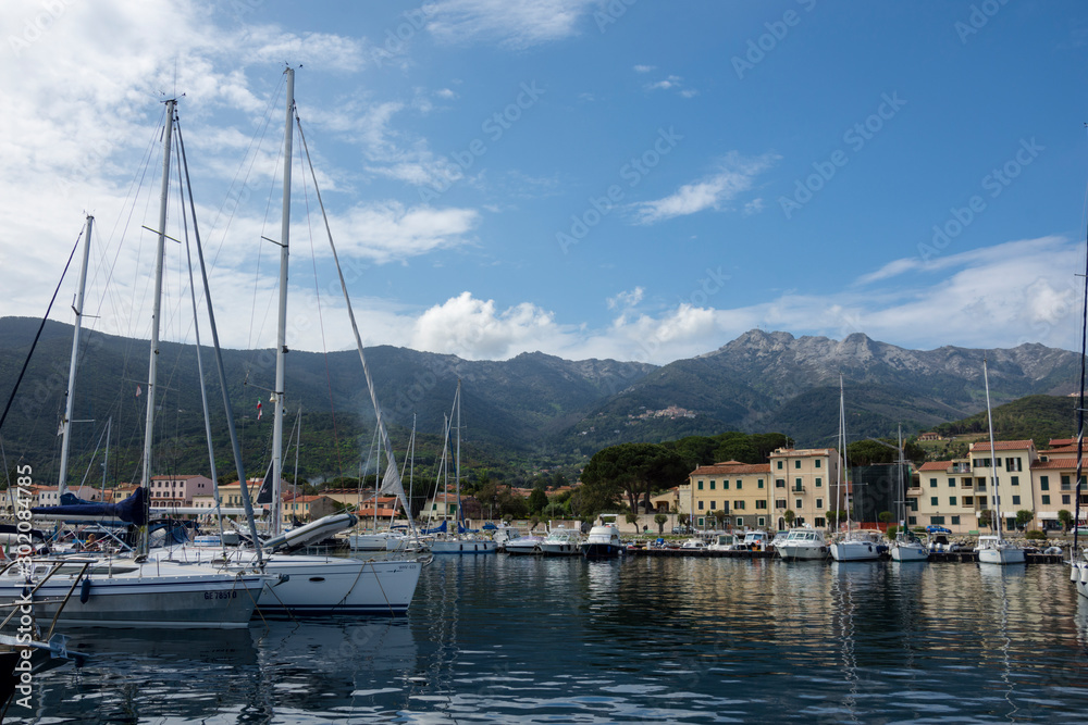 Yachts in italian bay