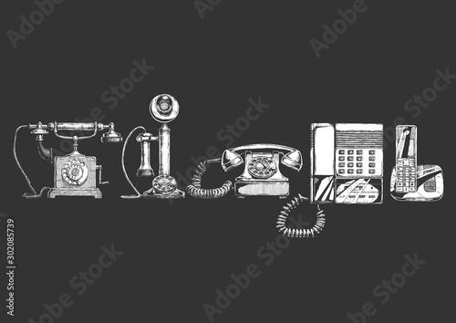 evolution set of telephone