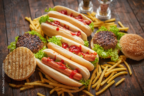 Фотография Fastfood assortment