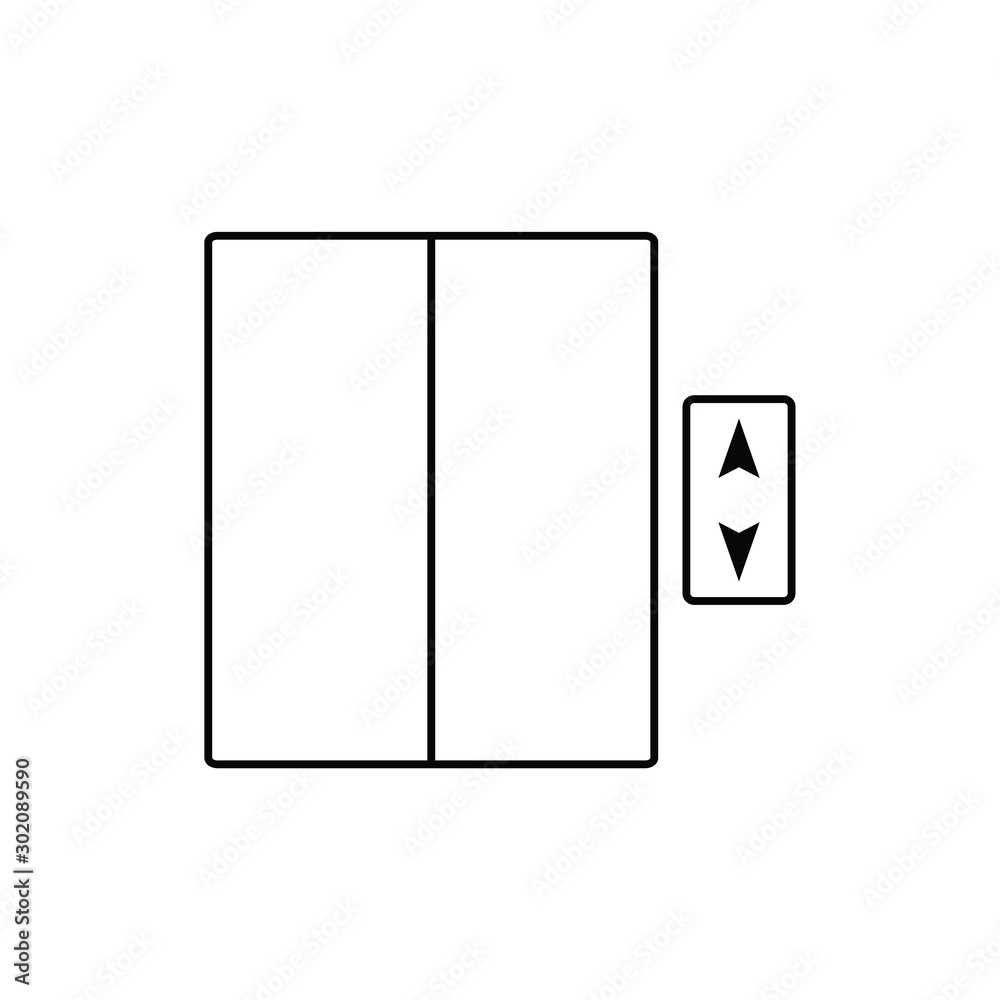 lift icon vector - black sign lift icon vector - black sign