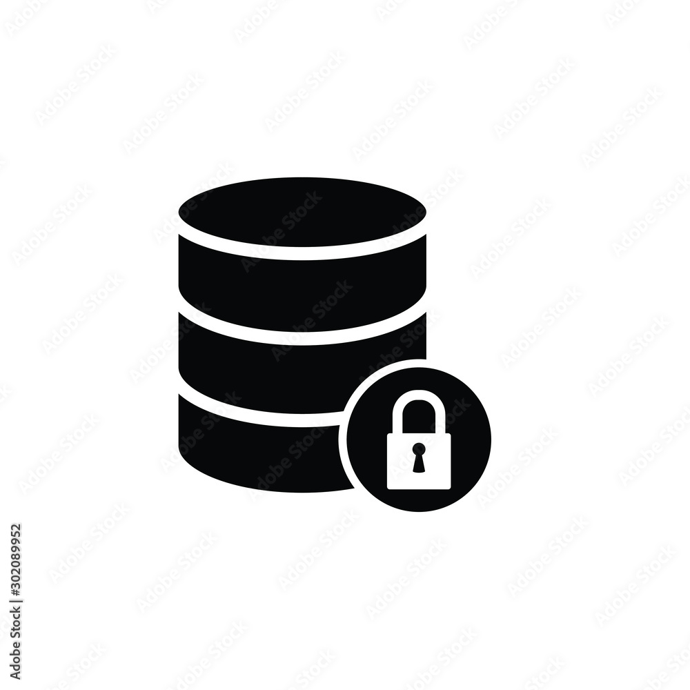 Database protect icon. Database secure icon Database protect icon. Database secure icon