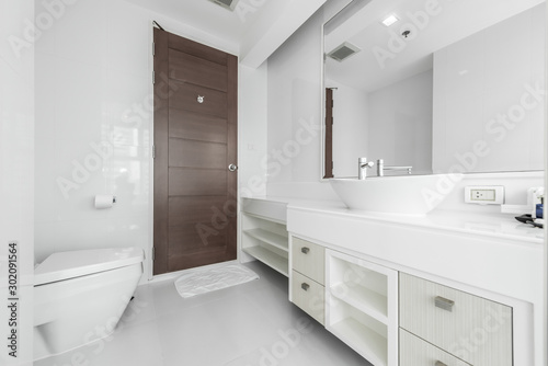 Beautiful Large Bathroom.White toilet bowl