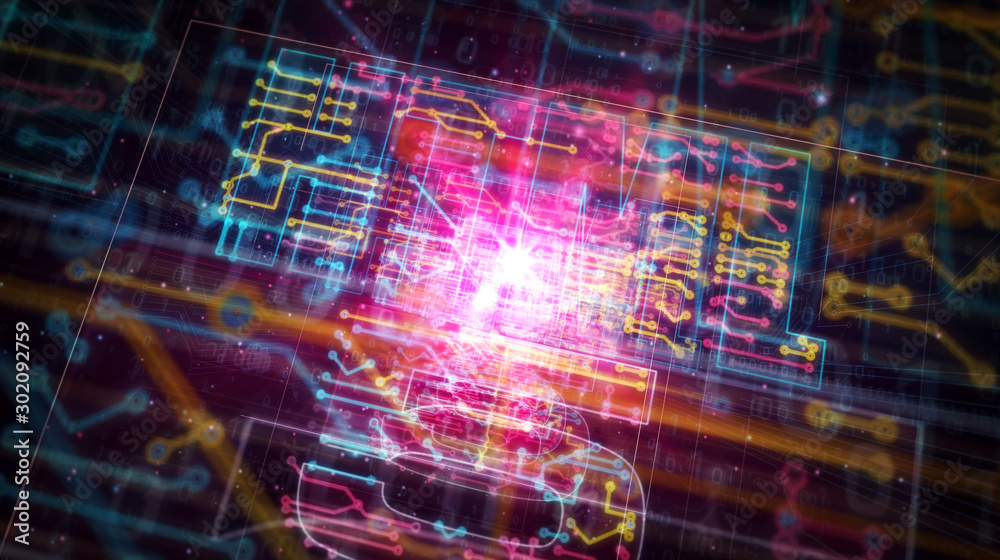 Naklejka premium HTML5 sign futuristic illustration