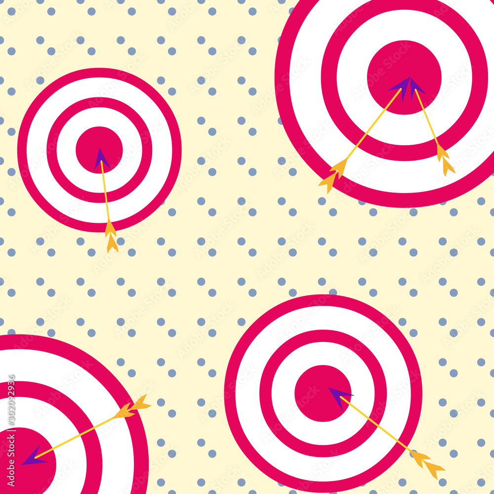 Arrow and round target inside asymmetrical shaped object multicolour design Design business concept Empty copy text for Web banners promotional material mock up template Arrow and round target inside asymmetrical shaped object multicolour design Design business concept Empty copy text for Web banners promotional material mock up template