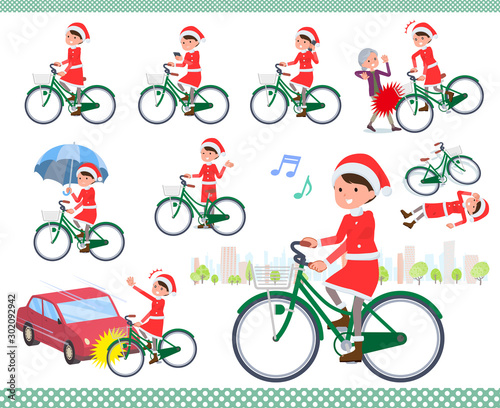 flat type Santa Claus Costume mom_city cycle