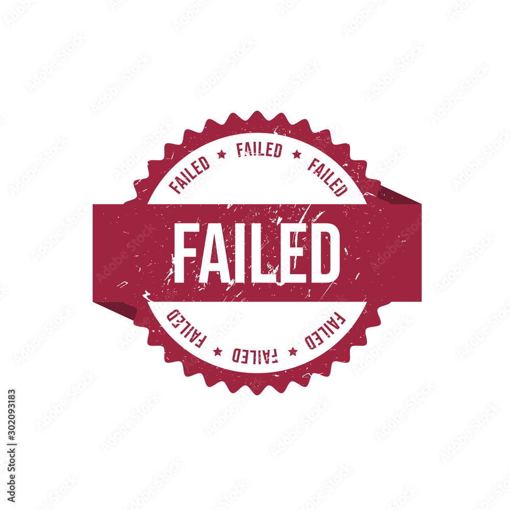 Obraz premium Failed round red grunge stamp stock illustration