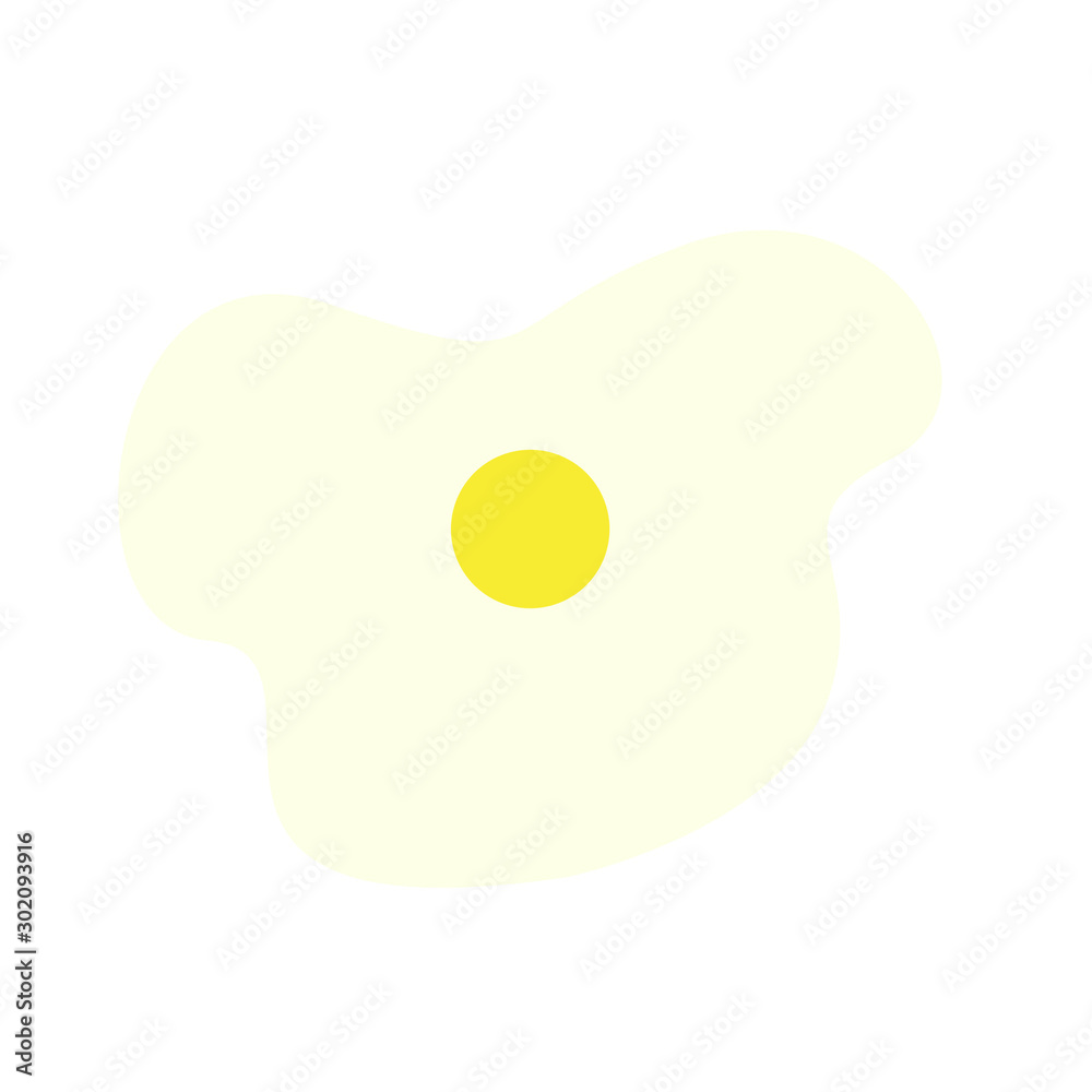 Isolated fried eggs over a white background - Vector illustration Isolated fried eggs over a white background - Vector illustration
