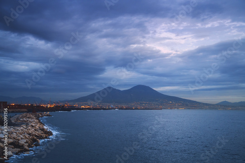 View of Mount Vesuvio volca...