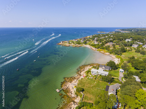 Annisquam Harbor Lighthouse top view, Gloucester, Cape Ann, Massachusetts, MA, USA. This historic lighthouse was built in 1898 on the Annisquam River. © Wangkun Jia
