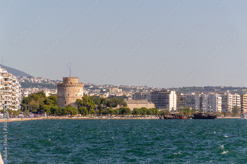Cityscape of Thessaloniki and its White Tower