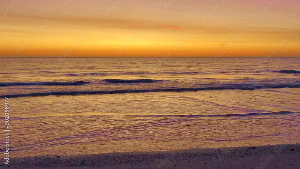 Beautiful Amber Amethyst Ocean Sunset
