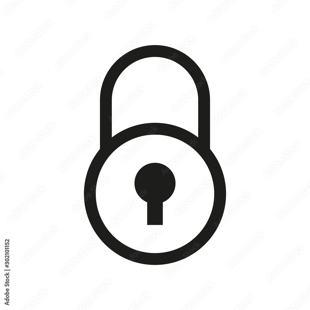 Padlock icon. Security concept. Vector illustration. Padlock icon. Security concept. Vector illustration.