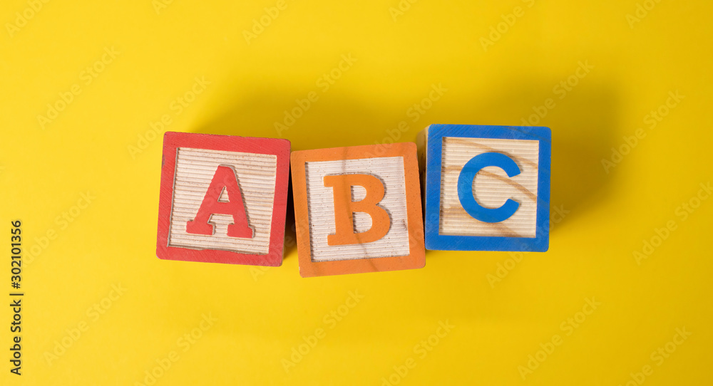 A, B and C wooden blocks A, B and C wooden blocks