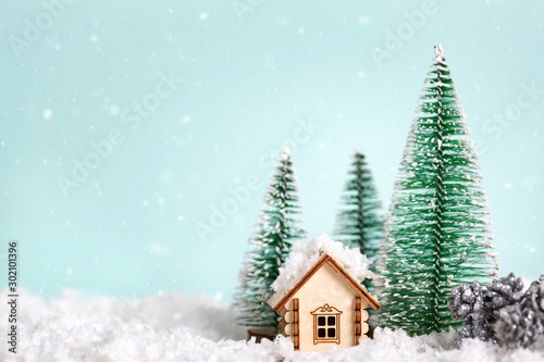 Christmas greeting card. Winter holidays © photopixel
